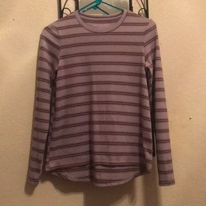 Lavender striped American Eagle long sleeve shirt